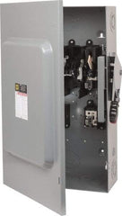 Square D - 200 Amp, 240 VAC, 250 VDC, 2 Pole Fused Safety Switch - NEMA 1, 15 hp at 240 VAC (Single Phase), 60 hp at 240 VAC, 40 hp at 250 VDC (Triple Phase), DPST Contact Form - USA Tool & Supply