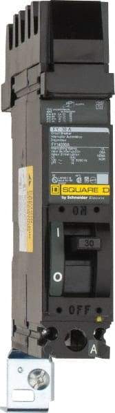 Square D - 30 Amp, 125 VDC, 277 VAC, 1 Pole, Molded Case Circuit Breaker - Thermal Magnetic Trip, 12-4 (Aluminum), 14-4 (Copper) AWG - USA Tool & Supply