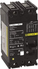 Square D - 60 Amp, 240 VAC, 2 Pole, Individually Mounted Molded Case Circuit Breaker - Thermal Magnetic Trip, 10 kA at 240 VAC Breaking Capacity, 12-1/0 (Aluminum), 14-1/0 (Copper) AWG, 4.13 Inch Deep x 6 Inch High x 3 Inch Wide - USA Tool & Supply