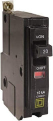Square D - 20 Amp, 240 VAC, 1 Pole, Bolt On Miniature Circuit Breaker - 14-8 AWG - USA Tool & Supply