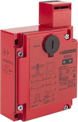 Telemecanique Sensors - NO/2NC Configuration, 24/48 VAC/VDC, Multiple Amp Level, Metal Key Safety Limit Switch - 98mm Wide x 44mm Deep x 146mm High, IP67 Ingress Rating - USA Tool & Supply