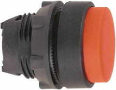 Schneider Electric - 22mm Mount Hole, Extended Straight, Pushbutton Switch Only - Round, Red Pushbutton, Nonilluminated, Momentary (MO) - USA Tool & Supply