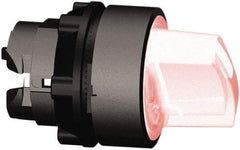 Schneider Electric - 22mm Mount Hole, 2 Position, Handle Operated, Selector Switch Only - Red, Maintained (MA), Illuminated, Shock, Vibration and Water Resistant - USA Tool & Supply