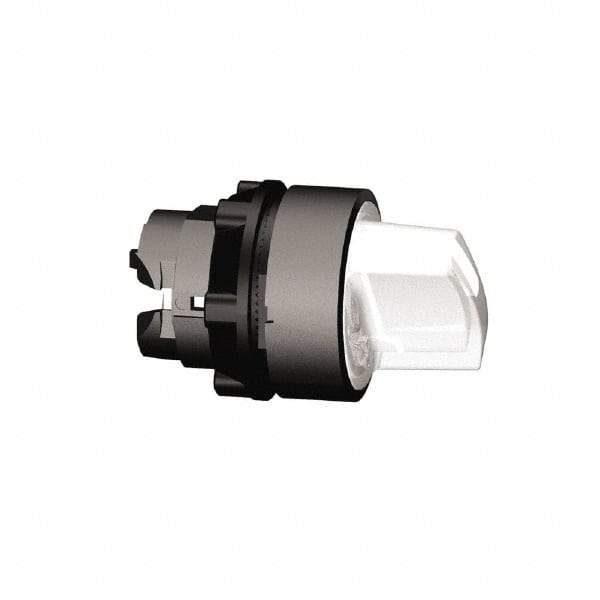 Schneider Electric - 22mm Mount Hole, 2 Position, Handle Operated, Selector Switch Only - White, Maintained (MA), Illuminated, Shock, Vibration and Water Resistant - USA Tool & Supply