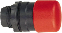 Schneider Electric - 22mm Mount Hole, Extended Mushroom Head, Pushbutton Switch Only - Round, Red Pushbutton, Nonilluminated, Momentary (MO) - USA Tool & Supply