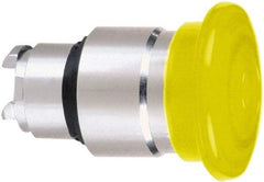Schneider Electric - 22mm Mount Hole, Extended Mushroom Head, Pushbutton Switch Only - Round, Orange Pushbutton, Nonilluminated, Maintained (MA) - USA Tool & Supply