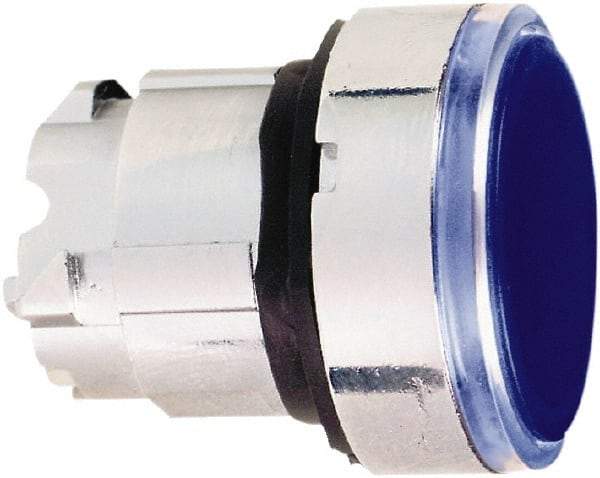 Schneider Electric - 22mm Mount Hole, Flush, Pushbutton Switch Only - Round, Blue Pushbutton, Nonilluminated, Momentary (MO) - USA Tool & Supply