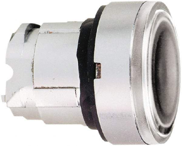 Schneider Electric - 22mm Mount Hole, Flush, Pushbutton Switch Only - Round, Clear Pushbutton, Nonilluminated, Momentary (MO) - USA Tool & Supply