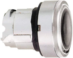 Schneider Electric - 22mm Mount Hole, Flush, Pushbutton Switch Only - Round, Clear Pushbutton, Nonilluminated, Momentary (MO) - USA Tool & Supply