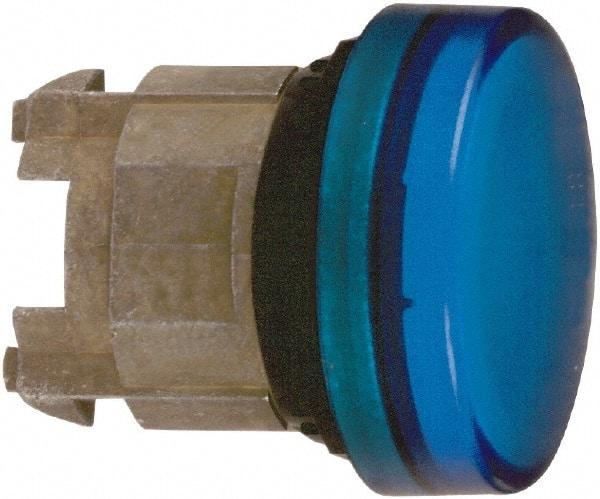 Schneider Electric - Blue Lens Pilot Light - Round Lens, Shock Resistant, Vibration Resistant, Water Resistant - USA Tool & Supply