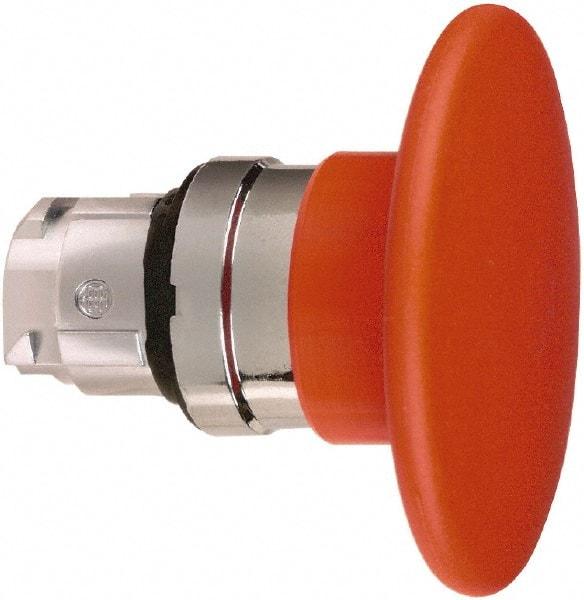 Schneider Electric - 22mm Mount Hole, Extended Mushroom Head, Pushbutton Switch Only - Round, Red Pushbutton, Nonilluminated, Momentary (MO) - USA Tool & Supply