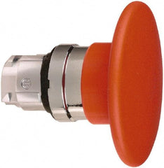 Schneider Electric - 22mm Mount Hole, Extended Mushroom Head, Pushbutton Switch Only - Round, Red Pushbutton, Nonilluminated, Momentary (MO) - USA Tool & Supply