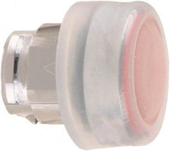 Schneider Electric - 22mm Mount Hole, Extended Straight, Pushbutton Switch Only - Round, Red Pushbutton, Nonilluminated, Momentary (MO) - USA Tool & Supply