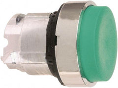 Schneider Electric - 22mm Mount Hole, Extended Straight, Pushbutton Switch Only - Round, Green Pushbutton, Nonilluminated, Momentary (MO) - USA Tool & Supply