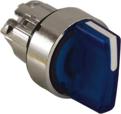 Schneider Electric - 22mm Mount Hole, 2 Position, Handle Operated, Selector Switch - Blue, Maintained (MA), Illuminated, Shock, Vibration and Water Resistant - USA Tool & Supply