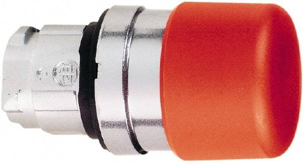 Schneider Electric - 22mm Mount Hole, Extended Mushroom Head, Pushbutton Switch Only - Round, Red Pushbutton, Nonilluminated, Momentary (MO) - USA Tool & Supply