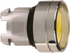 Schneider Electric - 22mm Mount Hole, Recessed, Pushbutton Switch Only - Round, Yellow Pushbutton, Nonilluminated, Momentary (MO) - USA Tool & Supply