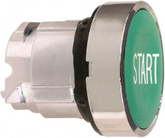 Schneider Electric - 22mm Mount Hole, Flush, Pushbutton Switch Only - Round, Green Pushbutton, Nonilluminated, Momentary (MO) - USA Tool & Supply
