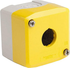 Schneider Electric - 1 Hole, 22mm Hole Diameter, Polycarbonate Pushbutton Switch Enclosure - 13, 4X NEMA Rated - USA Tool & Supply