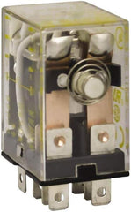 Square D - 1/2 hp at 240 Volt & 1/3 hp at 120 Volt, Electromechanical Plug-in General Purpose Relay - 10 Amp at 240 VAC, DPDT, 240 VAC at 50/60 Hz - USA Tool & Supply