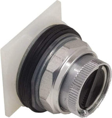 Schneider Electric - 30mm Mount Hole, Pushbutton Switch Only - Round, Black Pushbutton, Nonilluminated, Maintained (MA), Momentary (MO) - USA Tool & Supply