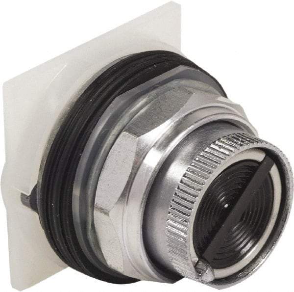 Schneider Electric - 30mm Mount Hole, Pushbutton Switch Only - Round, Black Pushbutton, Nonilluminated, Maintained (MA), Momentary (MO) - USA Tool & Supply
