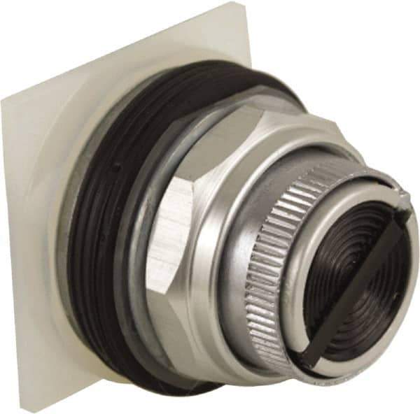 Schneider Electric - 30mm Mount Hole, Pushbutton Switch Only - Round, Black Pushbutton, Nonilluminated, Maintained (MA), Momentary (MO) - USA Tool & Supply