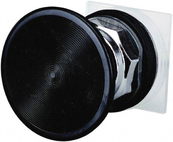 Schneider Electric - 30mm Mount Hole, Extended Straight, Pushbutton Switch Only - Black Pushbutton, Momentary (MO) - USA Tool & Supply