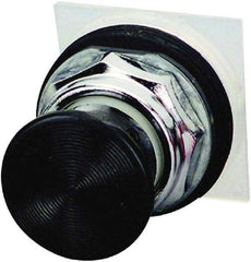 Schneider Electric - 30mm Mount Hole, Extended Straight, Pushbutton Switch Only - Round, Black Pushbutton, Momentary (MO), Weatherproof, Dust and Oil Resistant - USA Tool & Supply