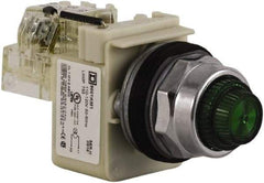 Schneider Electric - 120 VAC Green Lens Indicating Light - Screw Clamp Connector - USA Tool & Supply