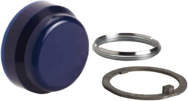 Schneider Electric - Pushbutton Switch Boot - Blue, Round Button, Nonilluminated - USA Tool & Supply