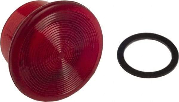 Schneider Electric - Extended Mushroom Head Pushbutton Switch 1-3/8" Knob - Red, Round Button, Illuminated - USA Tool & Supply