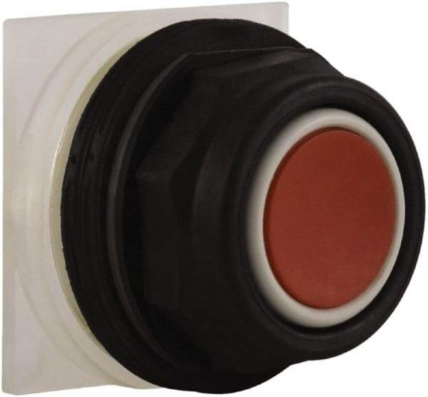 Schneider Electric - 30mm Mount Hole, Extended Straight, Pushbutton Switch Only - Red Pushbutton, Momentary (MO) - USA Tool & Supply