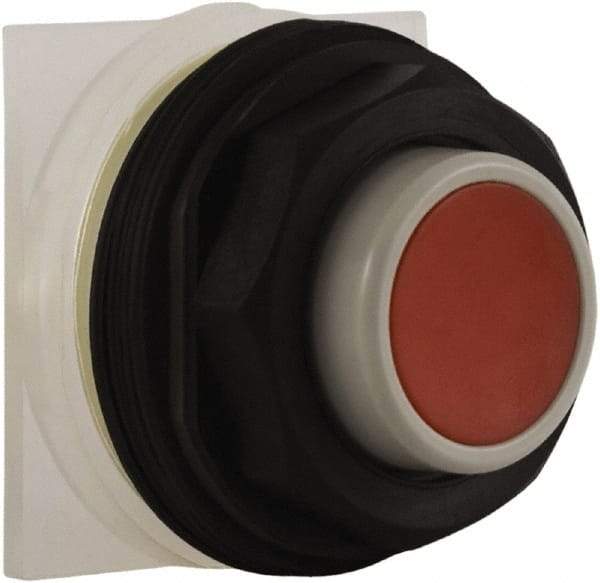Schneider Electric - 30mm Mount Hole, Extended Straight, Pushbutton Switch Only - Red Pushbutton, Momentary (MO) - USA Tool & Supply