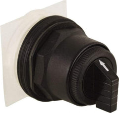 Schneider Electric - 30mm Mount Hole, 3 Position, Knob and Pushbutton Operated, Selector Switch Only - Black, Momentary (MO), without Contact Blocks, Anticorrosive, Weatherproof, Dust and Oil Resistant - USA Tool & Supply