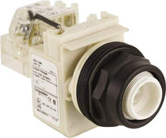 Schneider Electric - 110 VAC at 50/60 Hz via Transformer, 120 VAC at 50/60 Hz via Transformer Press-to-Test Indicating Light - Round Lens, Screw Clamp Connector, Corrosion Resistant, Dust Resistant, Oil Resistant - USA Tool & Supply