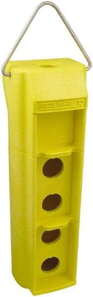 Square D - 5 Hole, 30mm Hole Diameter, Pushbutton Switch Enclosure - USA Tool & Supply