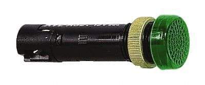 Schneider Electric - 12 V Green Lens LED Pilot Light - Threaded Connector, 16mm Wide - USA Tool & Supply
