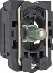 Schneider Electric - 12 V Green Lens LED Indicating Light - Screw Clamp Connector, Vibration Resistant - USA Tool & Supply
