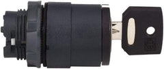 Schneider Electric - 22mm Mount Hole, 3 Position, Key Operated, Selector Switch Only - Black, Maintained (MA), Shock, Vibration and Water Resistant - USA Tool & Supply