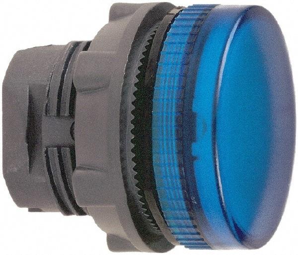 Schneider Electric - Round Pilot and Indicator Light Lens - Blue - USA Tool & Supply