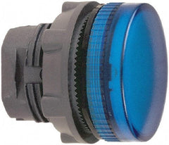 Schneider Electric - Round Pilot and Indicator Light Lens - Blue - USA Tool & Supply