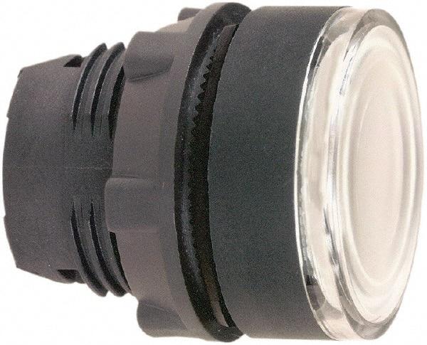 Schneider Electric - 22mm Mount Hole, Flush, Pushbutton Switch Only - Round, White Pushbutton, Illuminated, Momentary (MO) - USA Tool & Supply