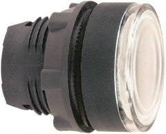 Schneider Electric - 22mm Mount Hole, Flush, Pushbutton Switch Only - Round, White Pushbutton, Illuminated, Momentary (MO) - USA Tool & Supply