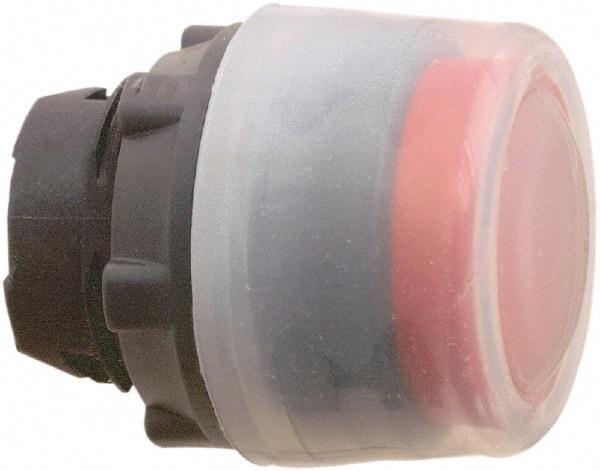 Schneider Electric - 22mm Mount Hole, Extended Straight, Pushbutton Switch Only - Round, Red Pushbutton, Nonilluminated, Momentary (MO) - USA Tool & Supply