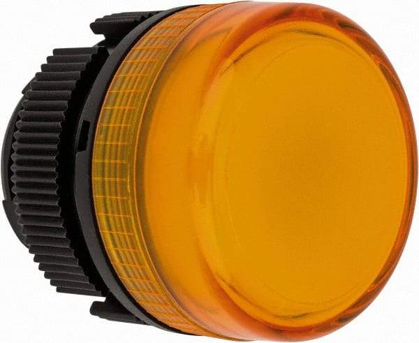 Schneider Electric - Yellow Lens Incandescent Pilot Light - Round Lens, Shock Resistant, Vibration Resistant - USA Tool & Supply