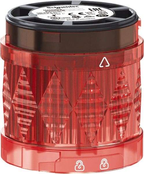 Schneider Electric - LED Lamp, Red, Steady, Stackable Tower Light Module - 24 VAC/VDC, 40 Milliamp, IP65 Ingress Rating, Base Mount - USA Tool & Supply