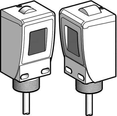 Telemecanique Sensors - Cable Connector, 60m Nominal Distance, Shock and Vibration Resistant, Through Beam Photoelectric Sensor - 24 to 240 VAC, 24 to 240 VDC, 20 Hz, Plastic, 44mm Long x 45mm Wide x 99mm High - USA Tool & Supply