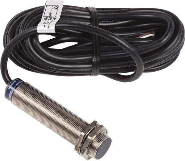 Telemecanique Sensors - 5mm Detection, Cylinder, Inductive Proximity Sensor - 2 Wires, 12 VDC, 12 VDC, 48 VDC, 18mm Wide - USA Tool & Supply