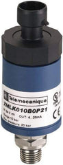 Square D - 1/4-18 NPT (Male) Connector, 24 VDC, 100 psi Sensor, Shock and Vibration Resistant, Analog, Control Circuit Pressure Sensor - 2.5787 Inch Long x 1.417 Inch Wide, IP65, For Use with Air, Fresh Water - USA Tool & Supply